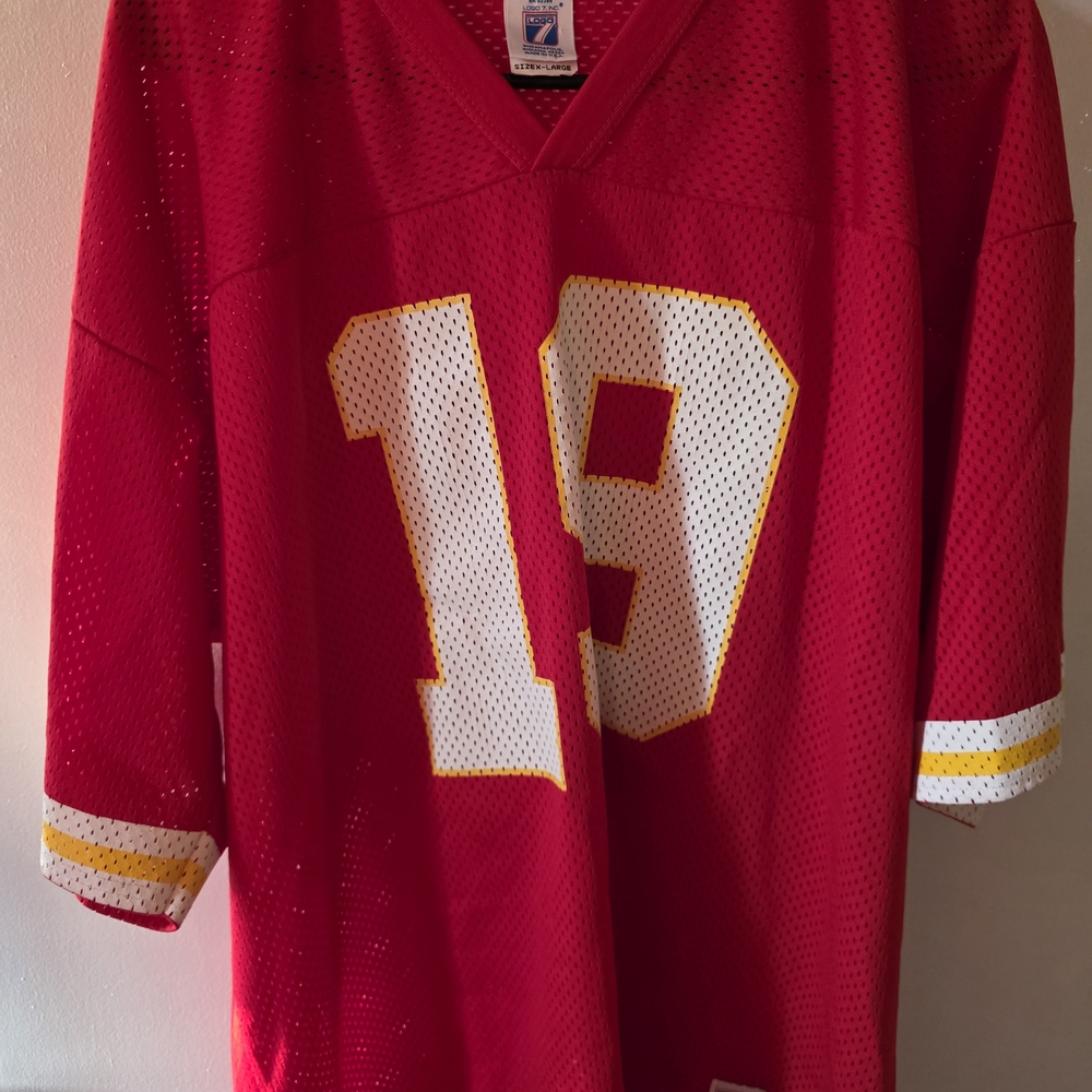 Vintage Joe Montana Kansas City Chiefs #19 Logo 7 Jersey XL 50-52 Made USA